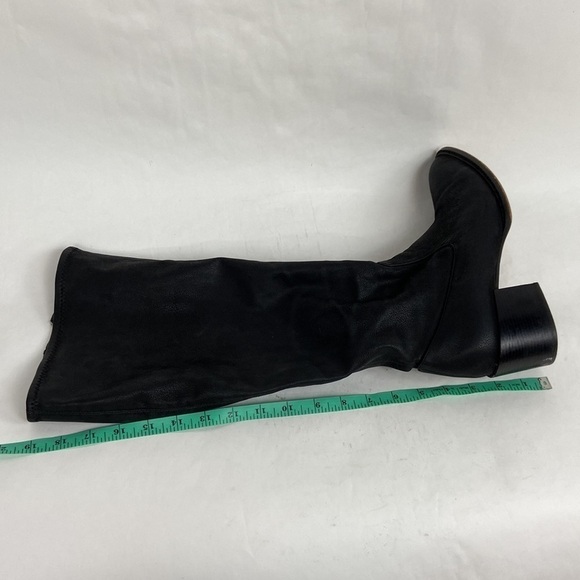 BCBGENERATION Sunshine Vegan Suede Leather Black Knee High Tall Side Zip Boots - Picture 12 of 16